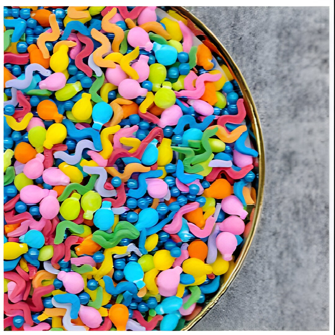 Birthday Sprinkle Mix 184g Jar Rainbow Balloons Birthday Etsy