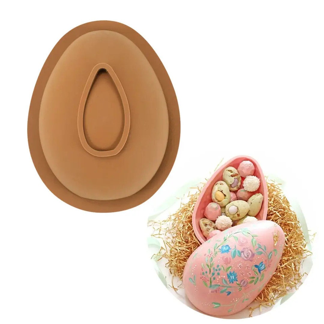 7 in Large Silicone Easter Egg Chocolate Mold Etsy