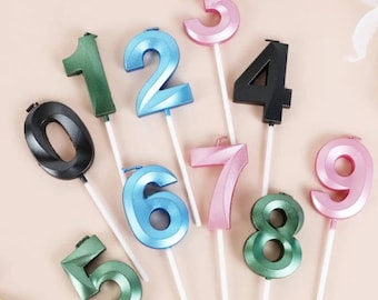 2 in geometric number birthday candles