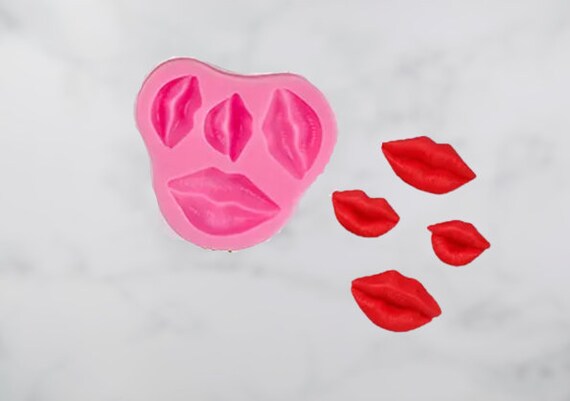 Lips Silicone Mold Pc Kiss Lips Mold, Fondant Mold, Wax Mold