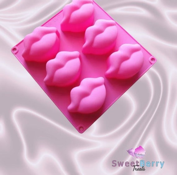 Cavity Pink Lips Mold Kiss Lips Silicone Mold, Candy Mold