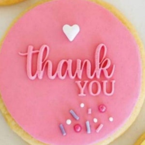 Thank You cookie stamps embosser/debosser