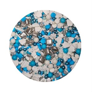 Winter Wonderland christmas theme Sprinkle mix - cake decor, sprinkles, Sprinkle rods, mettalic