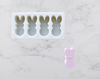4 bunny rabbit Easter Silicone Mold sugar craft fondant tools cake decorating mould baking tool