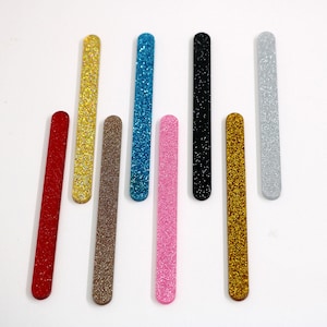Custom Cakesicle Acrylic Metallic and Glitter Sticks - engraved popsicle stick ice cream cakesicle stick shapes