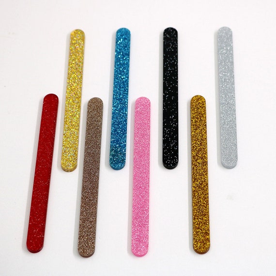 Custom Cakesicle Acrylic Metallic and Glitter Sticks Engraved Popsicle  Stick Ice Cream Cakesicle Stick Shapes 