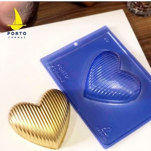 Striped Heart 500g Shell Chocolate 3 pc mold Mold