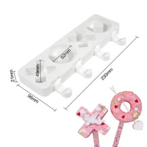 Molde de silicona para chocolate rellenable XOXO Cakesicle - Molde para hornear para el día de San Valentín, molde para paletas