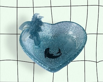 petit plat pour bagues en forme de coeur