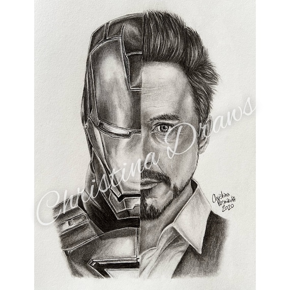 Tony Stark Drawing by Vanessa Cole - Fine Art America