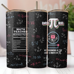 Matematyka Nauczyciel Tumbler Wrap, Matematyka Nauczyciel Wartości Odżywcze, Bezszwowy Brokat 20oz Skinny Tumbler Wrap, Natychmiastowe Pobieranie PNG