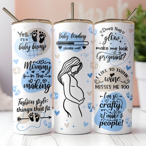 Kubek ciążowy, kubek dla chłopca w kolorze niebieskim Boho 20 uncji, sublimacja, bezszwowy wzór, natychmiastowe pobranie pliku PNG