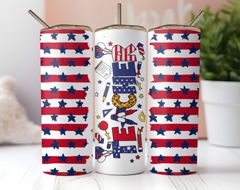 Tumbler Wrap per insegnante, sublimazione di tumbler skinny patriottico americano da 20 once, download PNG istantaneo