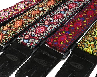 Woven Guitar Strap Jimi Hendrix Retro Style / Acoustic Guitar Strap / Electric Guitar Strap / Bass Guitar Strap / Guitar Player Gift