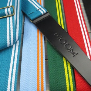 Personalised Guitar Strap / Guitarist Gift / Bassist Gift / Woven Racing Stripe Style Guitar Strap / Customised Guitar Strap