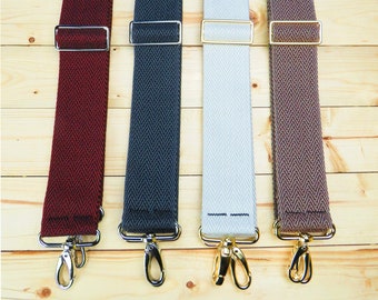 Herringbone Cotton tweed style Laptop Bag Strap /  Cross Body Strap / Handbag or Purse Strap