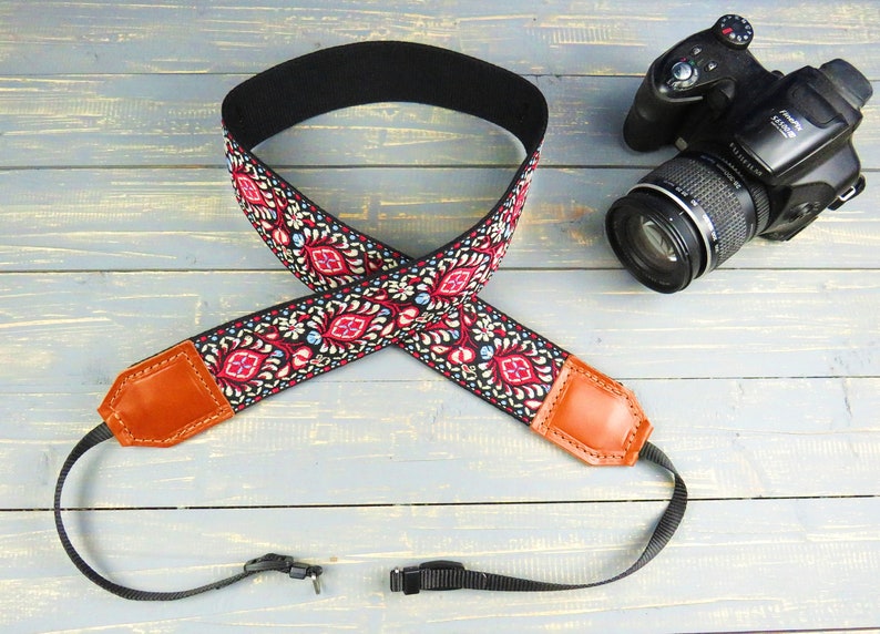 Jacquard Camera Strap / Padded Camera Strap / Camera Gift / Custom Camera Shoulder or Neck strap for DSLR image 1