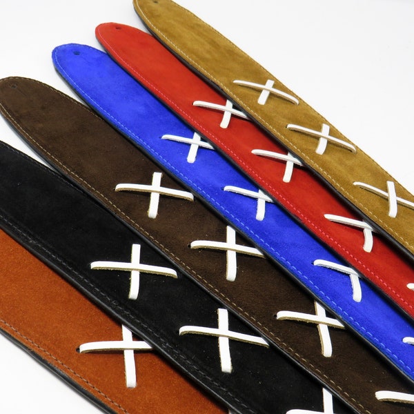 Dave Gilmour Strap / Leather Guitar Strap / Foam Padded Strap / Electric Guitar Strap / Guitarist Gift