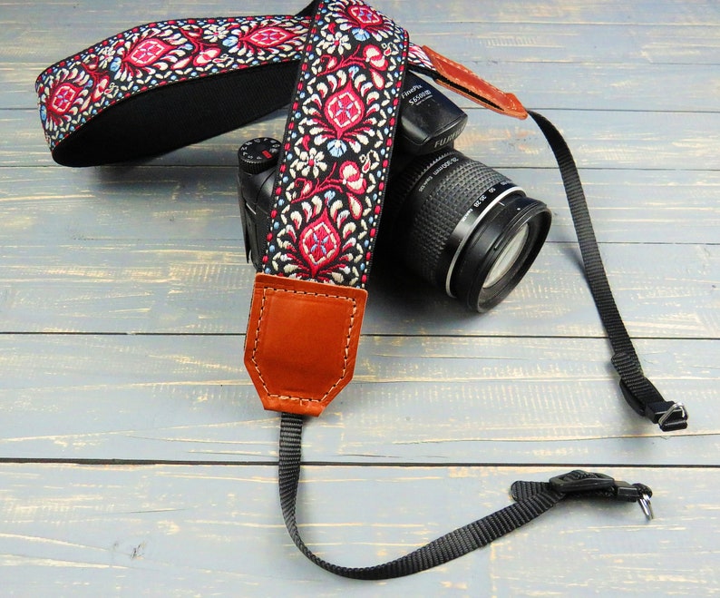 Jacquard Camera Strap / Padded Camera Strap / Camera Gift / Custom Camera Shoulder or Neck strap for DSLR image 2