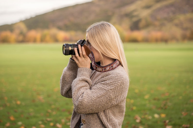 Jacquard Camera Strap / Padded Camera Strap / Camera Gift / Custom Camera Shoulder or Neck strap for DSLR image 5