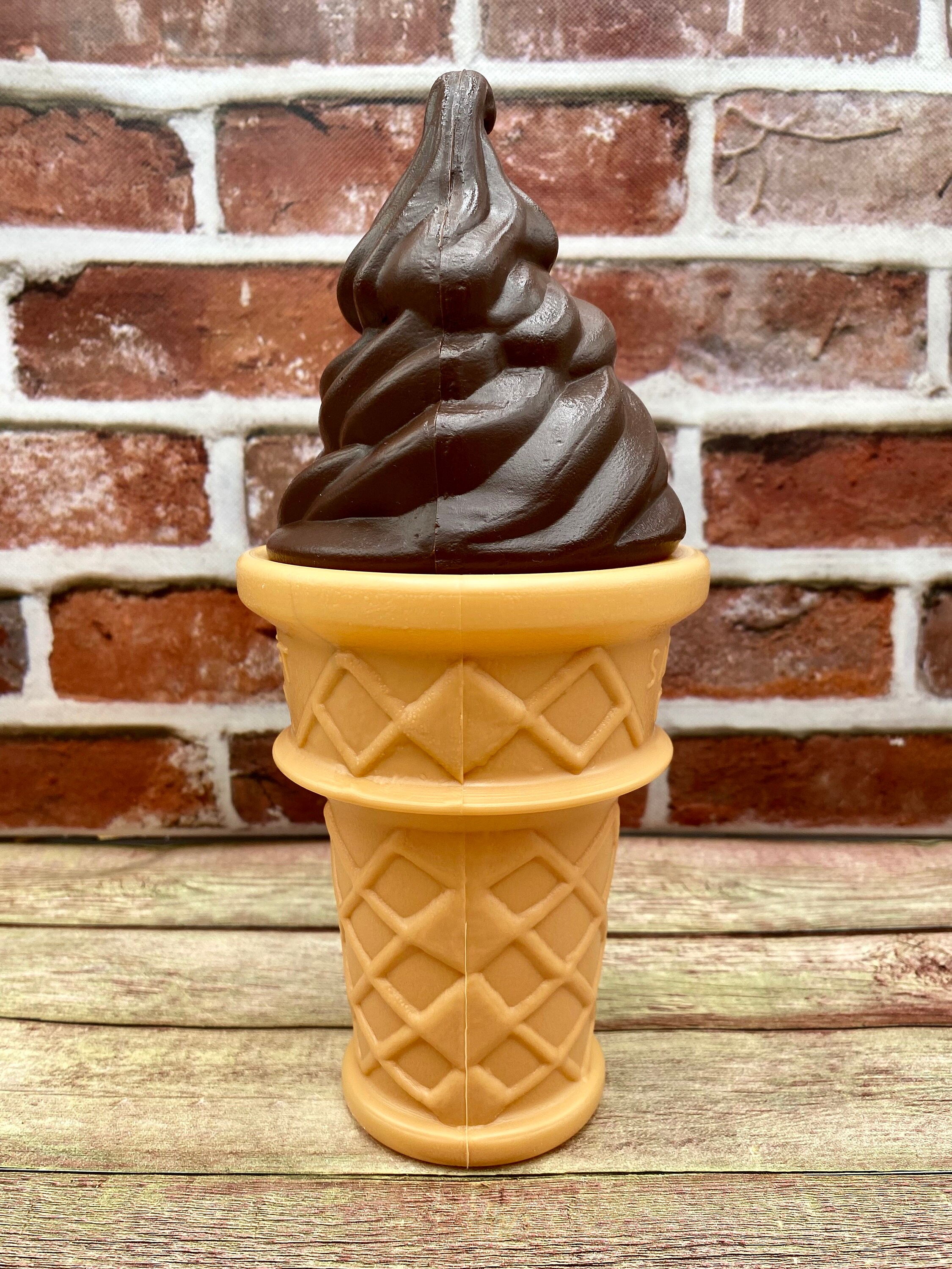 Chocolate Ice Cream Blow Mold Bank Etsy