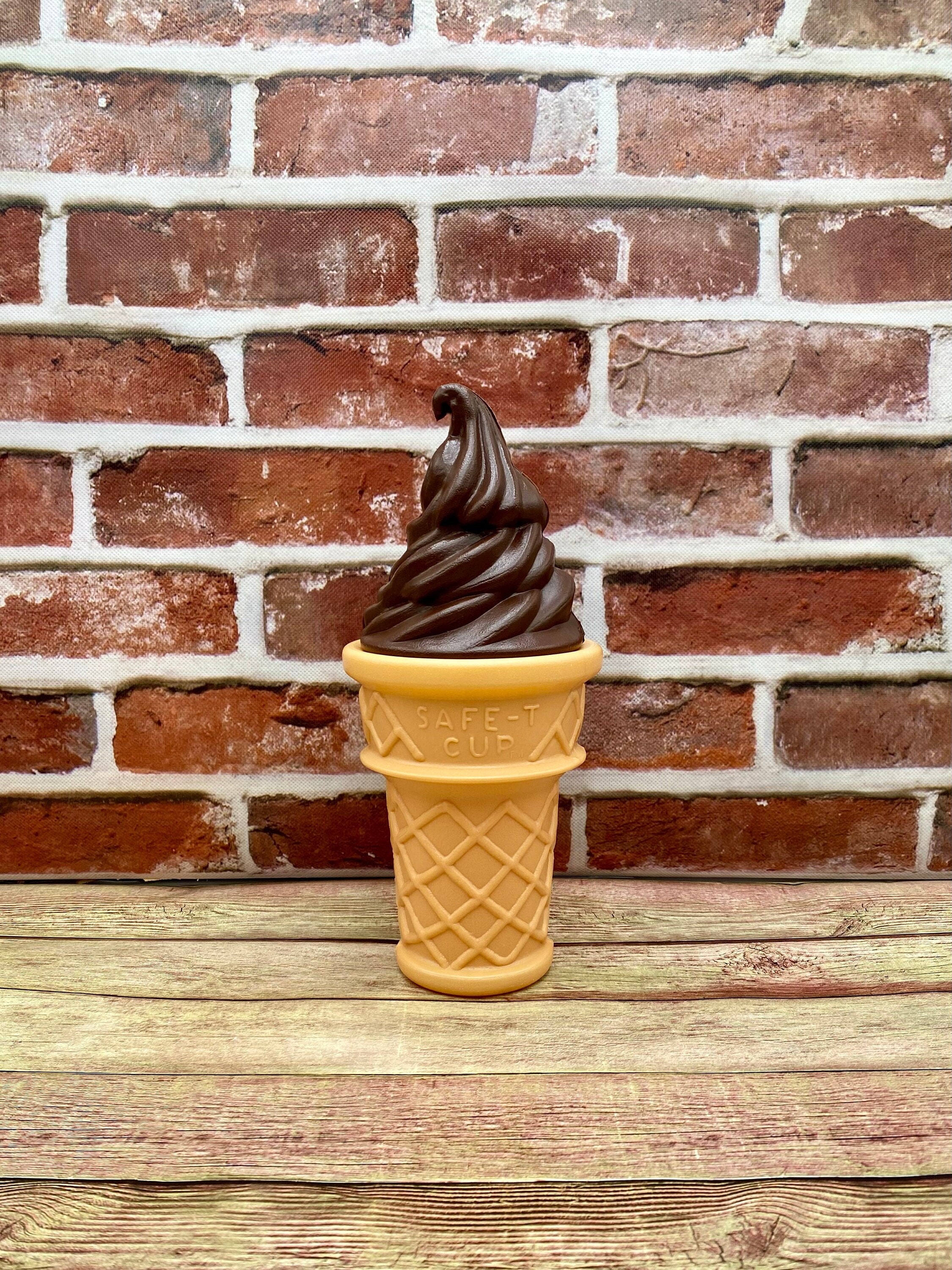 Chocolate Ice Cream Blow Mold Bank Etsy