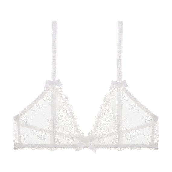Buy See Through Bralette Sheer Bralette Sheer Nude Bralette French Bra Sexy  Wirefree Lingerie Sexy Bra Sheer Lace Bralette Nude Transparent Bra Online  in India 