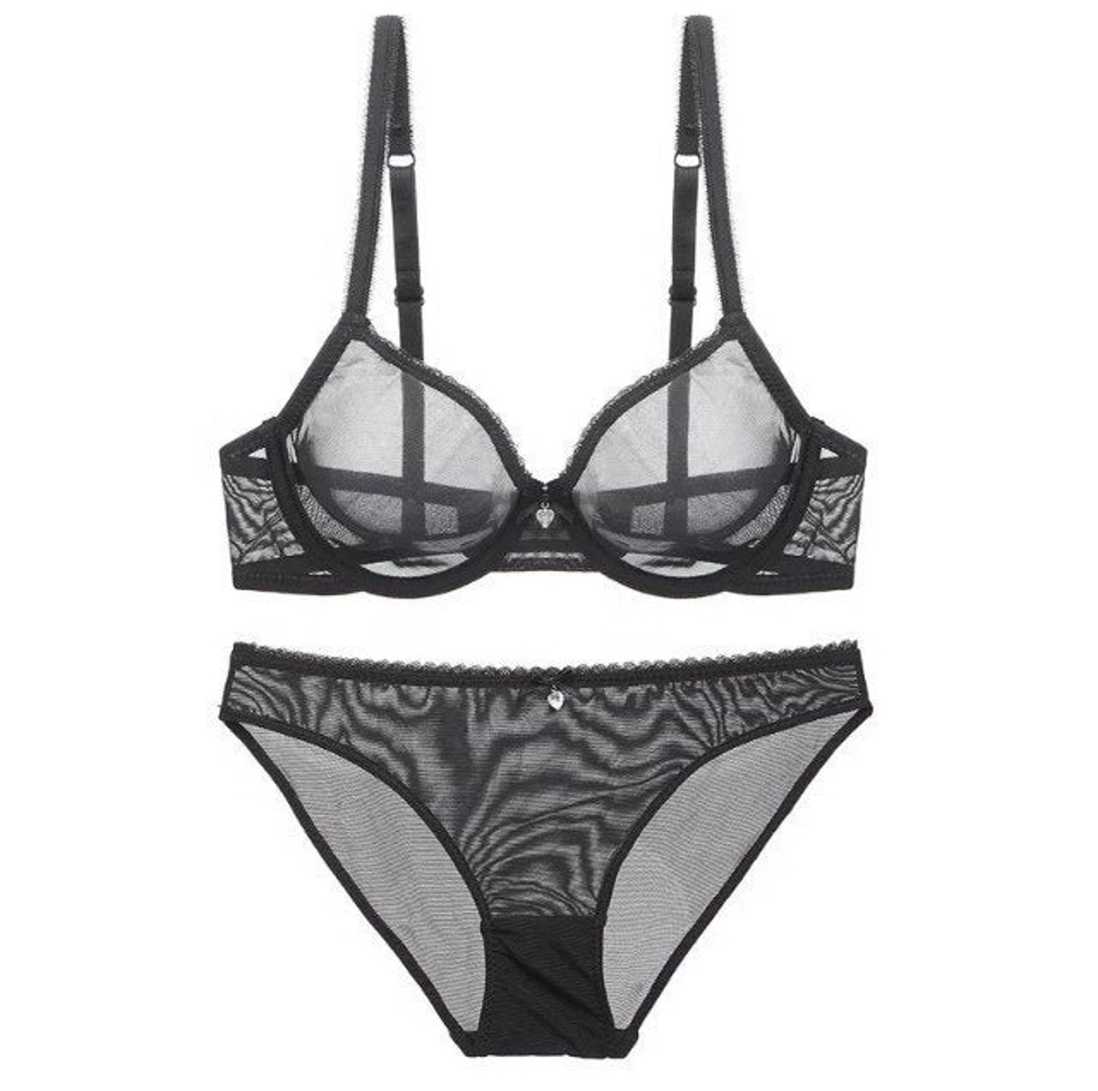 Erotic Lingerie Nude Bra & Panties Set Sheer Mesh Lingerie Set - Etsy