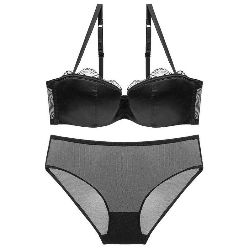 Bra and Panties Set Silk Satin Lingerie Sexy Red Etsy