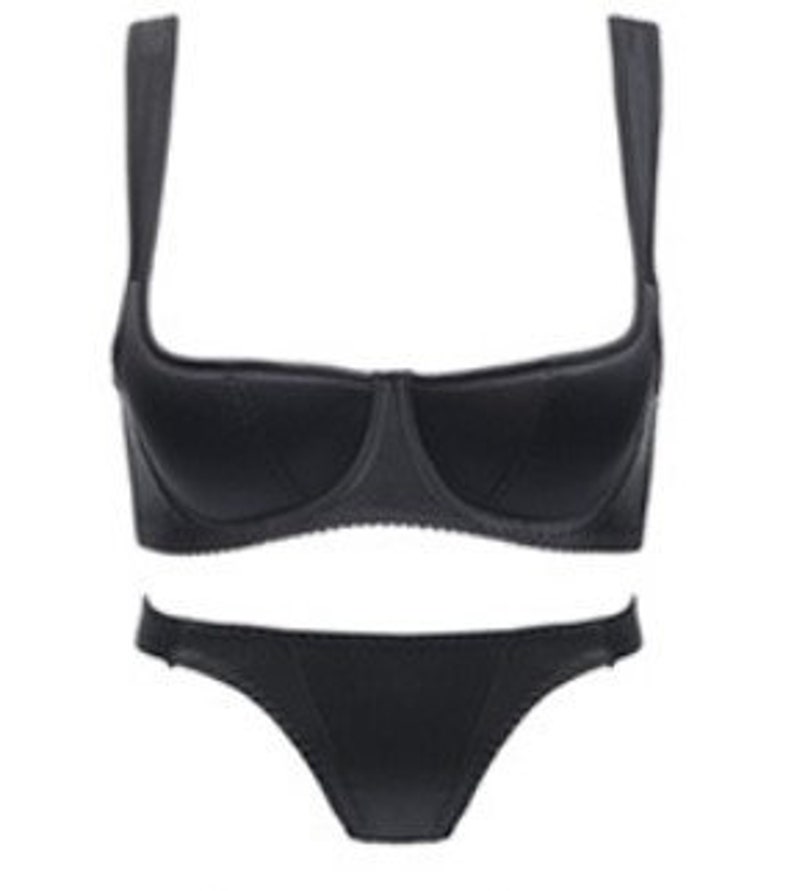 Push up Bra and Panty Set Silk Satin Lingerie Set Etsy