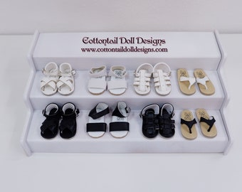 Sandals for Ruby Red Fashion Friends doll - Black & White