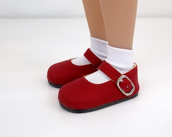 Mary Jane dress shoes for Ruby Red Fashion Friends doll - shades of red
