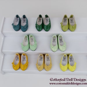 Bow toe ballet flats shoes for Ruby Red Fashion Friends doll - Citrus