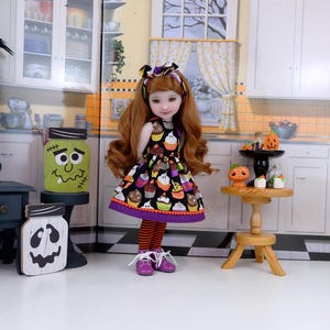 Halloween Cupcakes - dress with boots for Ruby Red Fashion Friends doll
