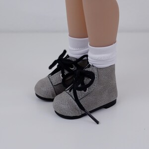 Ankle lace up boots for Ruby Red Fashion Friend doll - Neutrals Weathered Grey