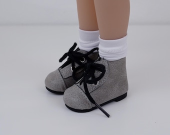 Ankle lace up boots for Ruby Red Fashion Friend doll - Neutrals