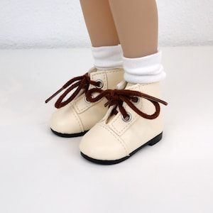 Ankle lace up boots for Ruby Red Fashion Friend doll - Neutrals Ivory