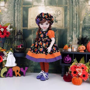 Pumpkin Patchwork - dress with boots for Ruby Red Fashion Friends doll