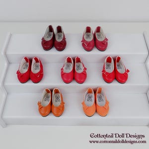 Bow toe ballet flats shoes for Ruby Red Fashion Friends doll - Sunset