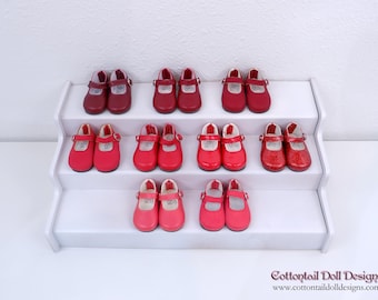 Mary Jane dress shoes for Ruby Red Fashion Friends doll - shades of red