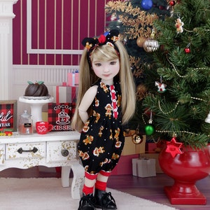 Gingerbread Season - romper with boots for Ruby Red Fashion Friends doll