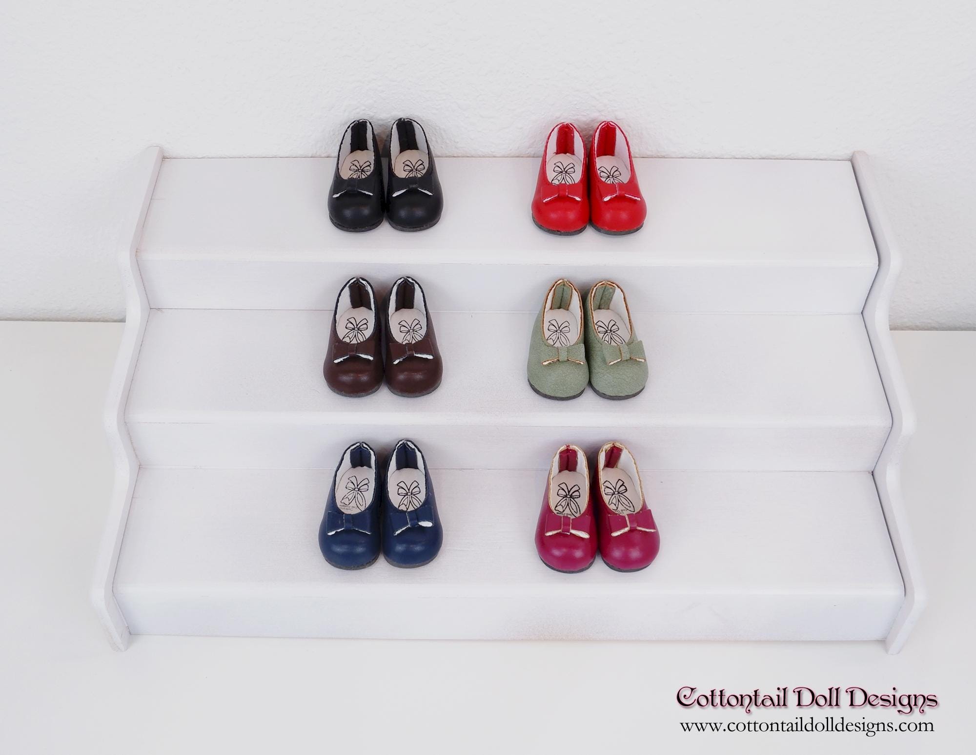 Schleifen Ballerinas für Ruby Red Fashion Siblies Puppe - Darks
