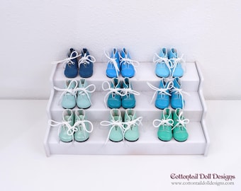 Ankle lace up boots for Ruby Red Fashion Friend doll - shades of Aqua