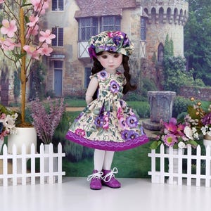 Pansy Garden - dress ensemble with boots for Ruby Red Fashion Friends doll