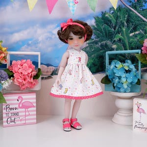 Wee Seahorse - dress with sandals for Ruby Red Siblies doll