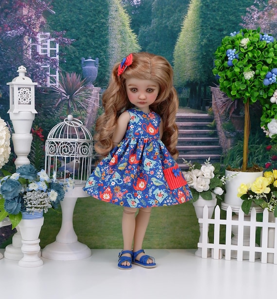 Floral Teacup - dress with sandals for Ruby Red Fashion Friends doll