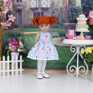 Cake & Tea - dress with shoes for Ruby Red Siblies doll
