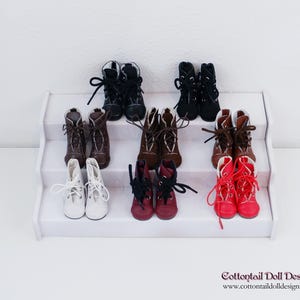 Mid-calf lace up boots for Ruby Red Fashion Friend doll