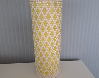 Diamond Pattern Rhinestone Tumbler 16oz with lid and straw. great christmas gift birthday for her for him best friend