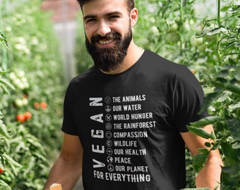 Veganistisch shirt, veganistisch cadeau, vegetarisch shirt, veganistische tshirt, milieushirt, unisex shirt, oversized shirt, dierenrechtenshirt, plantentee